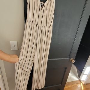Express Stripe Jumpsuit NWOT